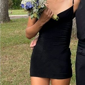 Lucy in the Sky Black Bodycon Dress Sweetheart Neckline